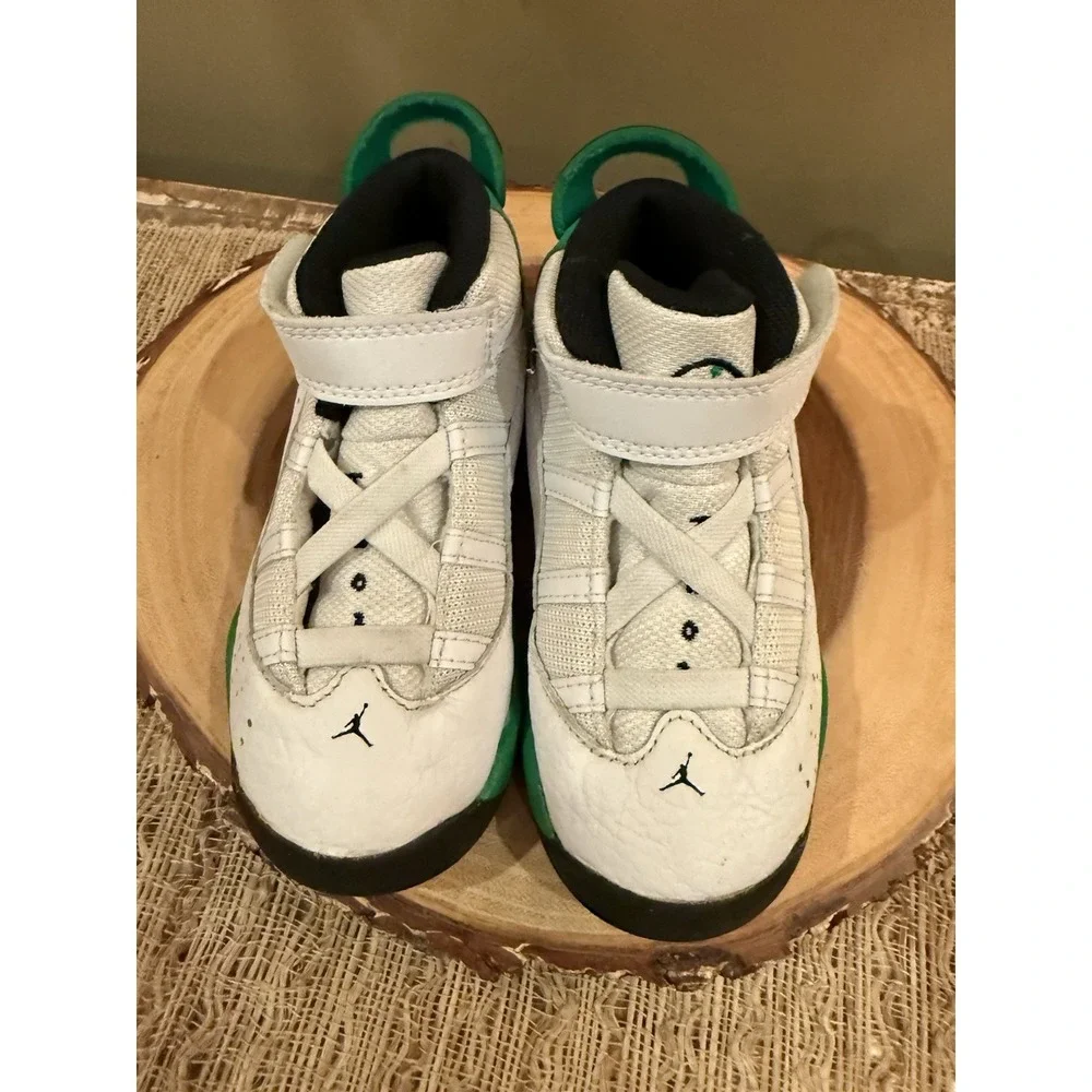 Nike Jordan 6 Rings Toddler‎ White/Green (323420 131) Sz 10C Lucky Green
